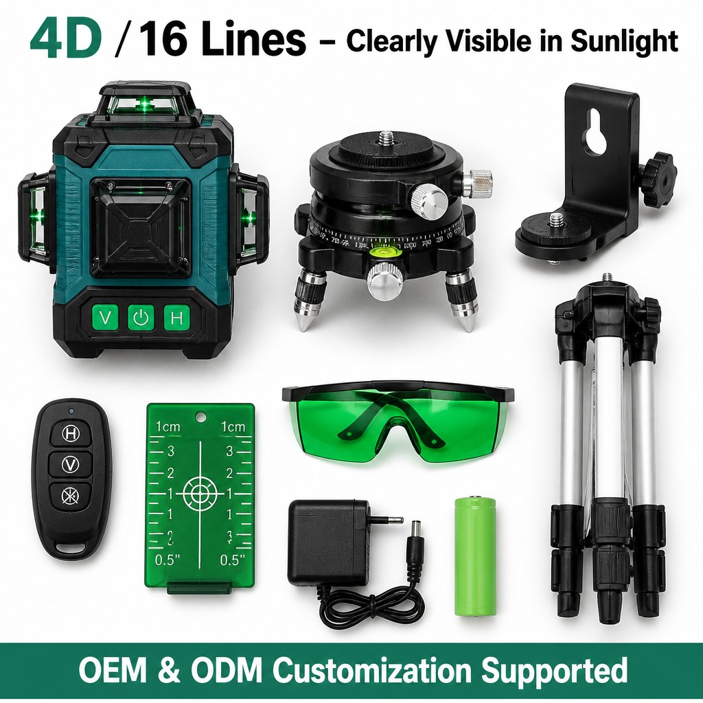 4D 16-Line Green Laser Level,  - đánh giá và giá Laser Level 16 Lines 4D Green